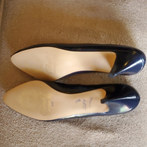 Pappagallo heels navy blue size 7 1/2 narrow - Picture 6 of 11